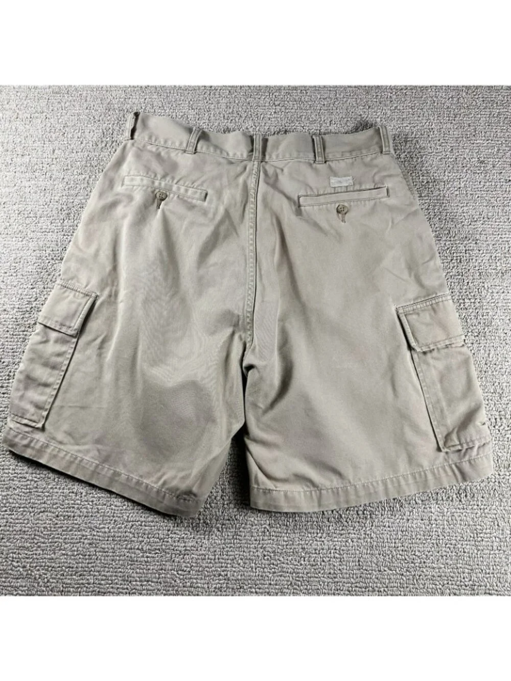 Polo Ralph Lauren Flat Front Cargo Shorts Pockets Beige Men’s Size 34 x 8